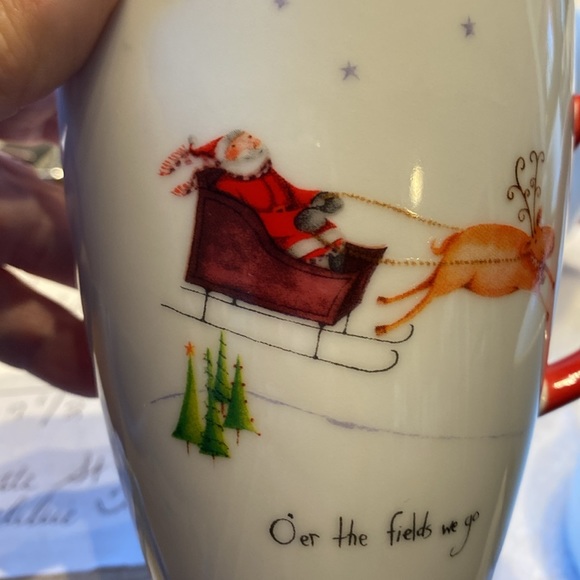 Oneida Christmas mugs. Little St Nick Debbie Taylor Kerman. NWOT set of 4 - Picture 5 of 6